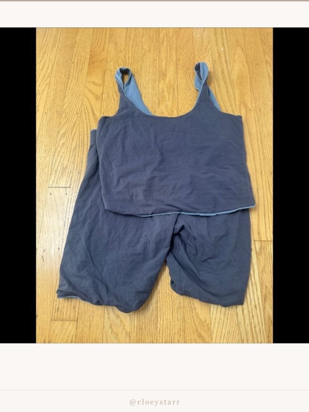 Slate Blue Reversible Tank Pajama Set Size OS | Sleep Set Shorts